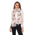 thumbnail image 2 of FORMRS Womens Scarf Winter Soft Long Big Warm Shawls Wrap Tassel Scarves, Pink Ice Cream Pattern, 2 of 9