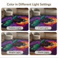 thumbnail image 7 of ODIKA 9'x12' Washable Area Rug Halloween Eerie Spooky Bats Gothic Skull Frame for Great Room, Indoor Concept, Large Living Low Pile, Flatwoven, 7 of 7