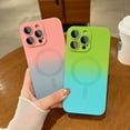 thumbnail image 6 of Compatible with iPhone 14 Pro Max Phone Case[Magsafe Compatible] Gradient Color Design TPU Silicone Shockproof Non-Slip with Camera Lens Protector for iPhone 14 Pro Max(Pink&Sierra Blue), 6 of 13