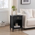 thumbnail image 4 of Nightstand Set of 2, Modern Bedside End Tables, Night Stands with Drawer and Storage Shelf for Bedroom Office Nursery Living Room, Black, 4 of 7