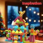 Contixo Bristle Building Blocks for Toddlers and Kids, Educational Sensory 3D STEM Building Toys, 144-Piece Set