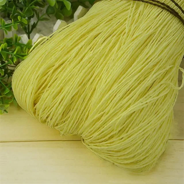600 Meter 500g Summer Raffia Yarn Crochet Natural Straw Threads Handcrafts For DIY Knitting Hat Handbag Basket Rattan Material
