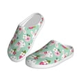 thumbnail image 2 of Balery Bunny And Rose Pattern Women's Fuzzy Memory Foam Slippers Fluffy Winter House Shoes Indoor and Outdoor-40/41, 2 of 7