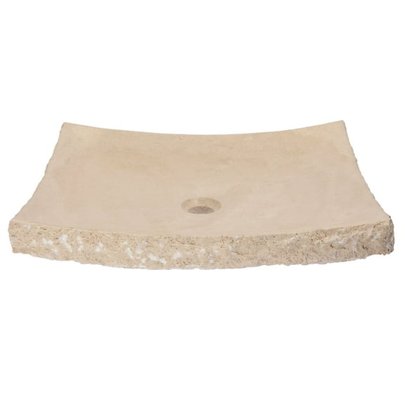 White Travertine Large Zen Sink