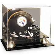 Mini-Helmet Acrylic Display Case with Gold Risers