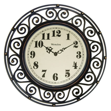 Westclox Wrought Iron Look Decor Wall Clock