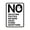 White, variant on Portrait Round No Soliciting No Politics No Religion No Sales No Flyers No Exceptions Sign (White) - Small