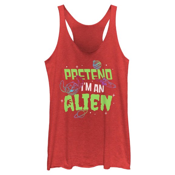Womens Lilo & Stitch Pretend I'm An Alien Racerback Tank