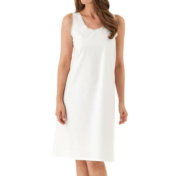 Zeebrasem Savant Rechtmatig Women's Shadowline 801 24 Inch Cool Cottons Full Slip (White 44) -  Walmart.com