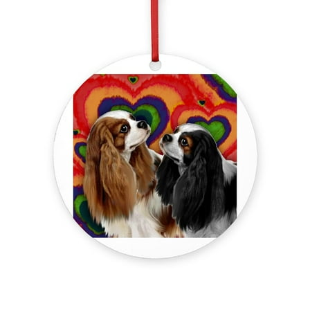 CafePress - CAVALIER KING CHARLES SPANIEL DOG -  Round Wood Ornament 4"