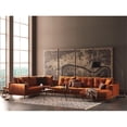 thumbnail image 2 of Enza Home Arte 2-Seater Wood & Fabric Sofa Module with Coffee Table in Orange, 2 of 4