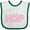 White and Green, variant on Inktastic Hop Bunny Ears in Pink Boys or Girls Baby Bib