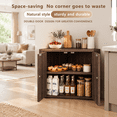 Ddark Bread Bark Brown Corner Bread Box for Kitchen Countertop, Large Space-Saving ...