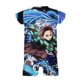 thumbnail image 5 of Demon Slayer Baby Romper Short Sleeve Bodysuits Soft Rompers Summer Clothes One-Piece Jumpsuits Outfits 9-12M, 5 of 7