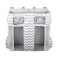 thumbnail image 1 of veasfak Hanging Diaper Organizer Spacious Changing Table Playard Baby Diaper Stacker Gray White Stripes, 1 of 9