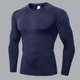 thumbnail image 2 of SUYIDA Men's Velvet Fitness Top, Long Sleeve Elastic Sports Tee, Training Running Quick Dry Shirt, 2 of 4