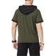 thumbnail image 4 of Camiseta de manga corta con capucha y sudadera para hombre, camiseta, verde militar, negro, XL Scienceny AP002510-04, 4 of 7