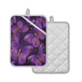 thumbnail image 2 of 2 Pack Pot Holders for Kitchen Heat Resistant Hot Pads Sets for Cooking Baking Glowing Purple Butterfly, 2 of 7