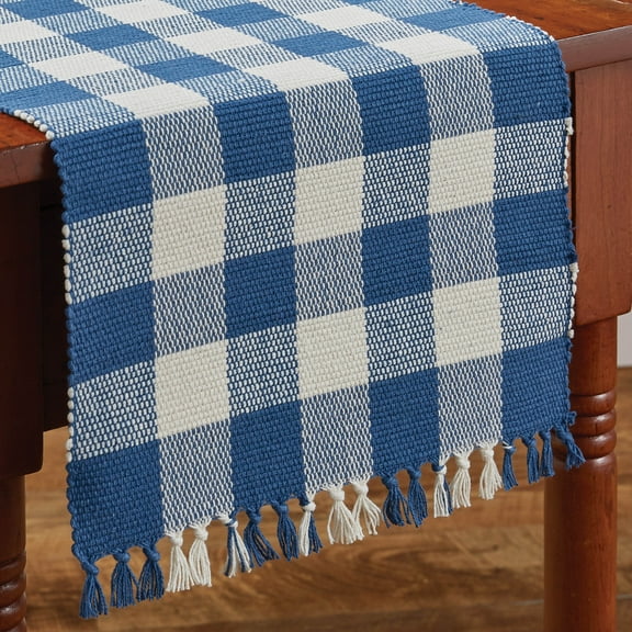 Park Designs Buffalo Check Table Runner - 54"L - China Blue
