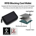 thumbnail image 3 of Eastnights Unisex Credit Card Holder Leather Small Zipper Wallet, Black, 3 of 5