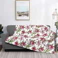 thumbnail image 2 of Rateoe Lilies Flowers Pattern Flannel Throw Blanket, Ultra-soft Blanket for Bed, Couch, Car, Hypoallergenic Anti-pilling blanket-50"x40"(Horizontal), 2 of 6