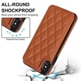 thumbnail image 3 of Case Compatible with iPhone XR, Stylish Card Slots Kickstand PU Leather Back Case Magnetic Closure RFID Blocking Drop Protective Shockproof Cover for iPhone XR, Brown, 3 of 8
