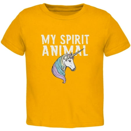

My Spirit Animal Unicorn Toddler T Shirt Gold 3T