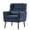 Dark Blue, variant on PAPROOS Modern Upholstered Chenille Accent Chairs Comfy Armchair Reading Chair with Pillows Solid Wood Leg for Living Room Bedroom Reading Room, Beige