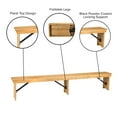 thumbnail image 4 of Flash Furniture HERCULES Solid Pine 3-Seat Folding Farm Bench Light Natural (XAB96X12LLN), 4 of 9