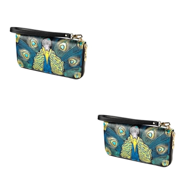 Qarigey Monedero de mujer elegante reemplazo impermeable foto Clip elegante billetera Notecase regalo de cumpleaños con cordón tipo azul Azul Tipo 3 2Conjunto