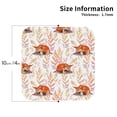 thumbnail image 2 of Zufioo Cute Sleepy Fox Print Leather Coaster Set, Decorative PVC Coasters 4-pack - Scald and Stain-resistant, Suitable for Home, Cafes, Restaurants-Square, 2 of 6