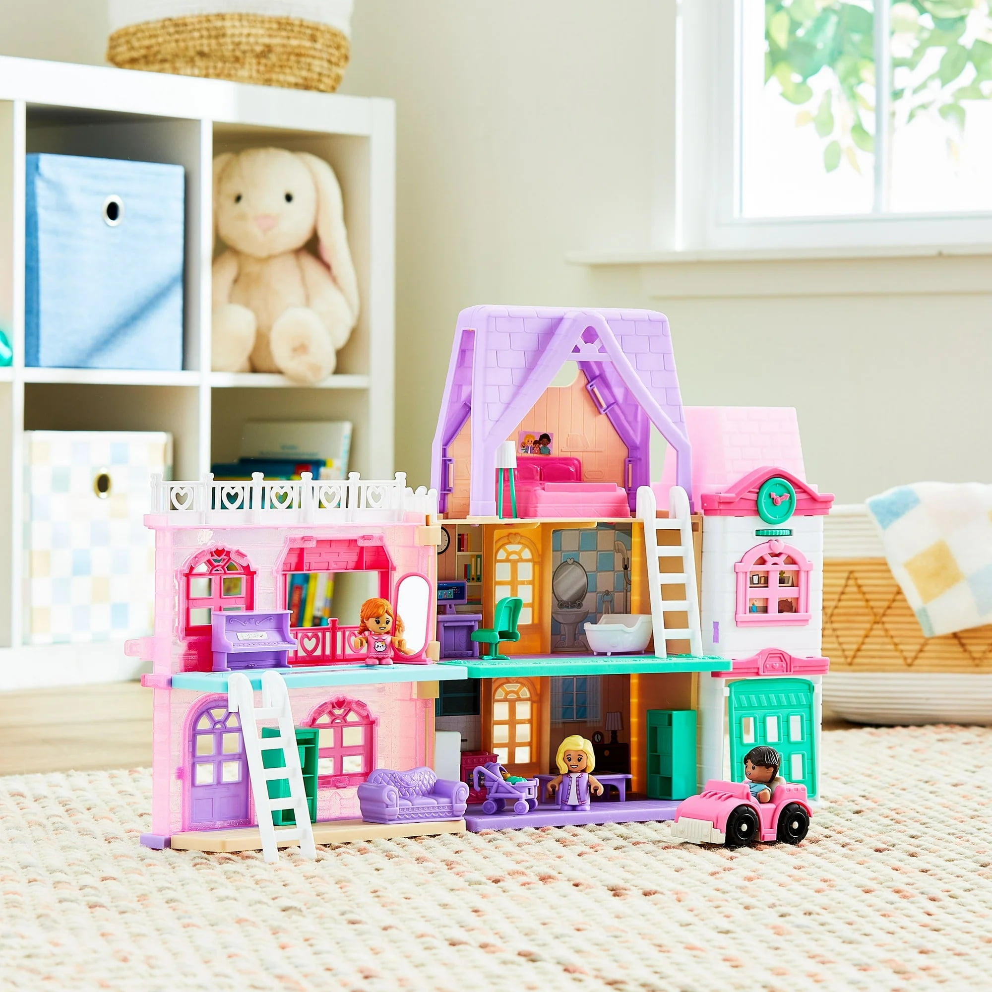 Kid Connection Doll House Play Set, 28 Pieces, KID CONNECTION PL DOLL HOUSE