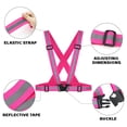 thumbnail image 4 of JP Gilet de Sécurité Haute Visibilité Réfléchissant, Lot de 2 Équipement de Course Ajustable pour Hommes & Femmes, Cyclisme de Nuit, Randonnée, Jogging, Promenade pour Chien, Rose, 4 of 7