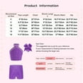 thumbnail image 7 of CHICTRY Kids Girls 3Pcs Cheerleading Outfits Rhinestone Shiny Dance Tank Top and Shorts Headwear Set Purple 16, 7 of 7