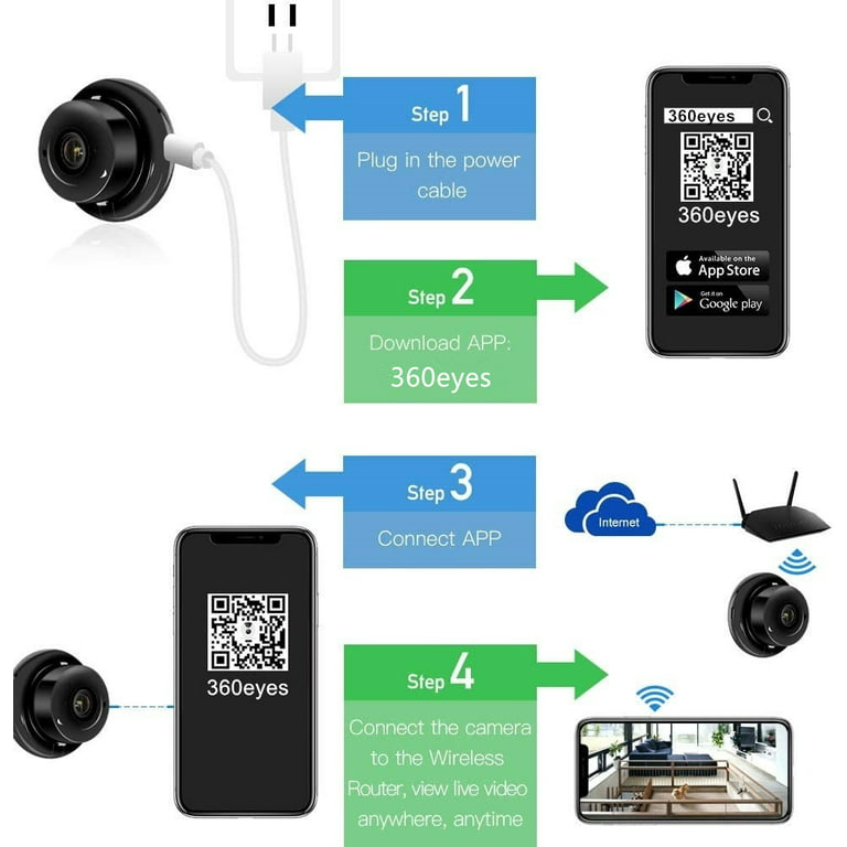 Mini caméra Wi-Fi Full HD 1080p, micro caméscope à vision nocturne,  détection de mouvement, enregistreur vocal vidéo, version révélatrice,  carte SD