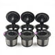 thumbnail image 1 of Tazas K reutilizables para Keurig, filtros de café universales recargables para cafetera de una sola porción, paquete de 3 cápsulas reutilizables, color negro, 1 of 5
