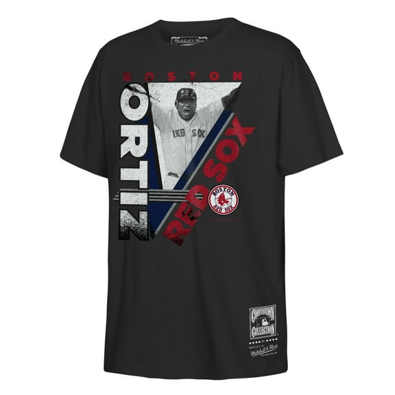 Youth Mitchell & Ness David Ortiz Black Boston Red Sox In the Zone Player Graphic T-Shirt