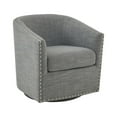 thumbnail image 2 of Gracie Mills Leyla Upholstered Barrel Swivel Chair with Black Metal Base - GRACE-8250, 2 of 4