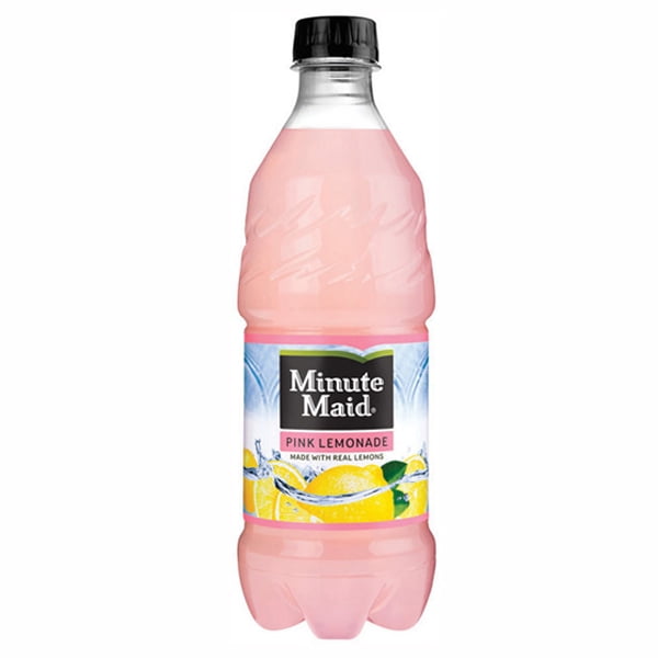 Minute Maid Pink Lemonade Flavored Fruit Drink 20 oz Plastic Bottles