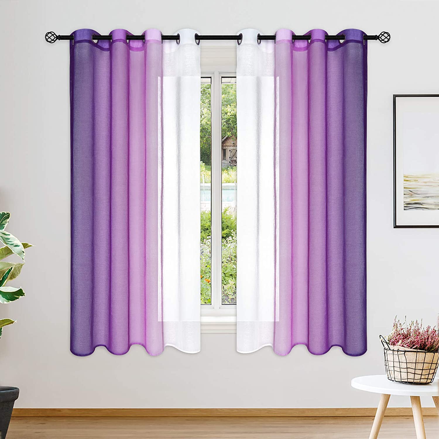 Details about   White Yarn Curtain Window Tulle Curtains Modern Window Treatments Voile Curtain 