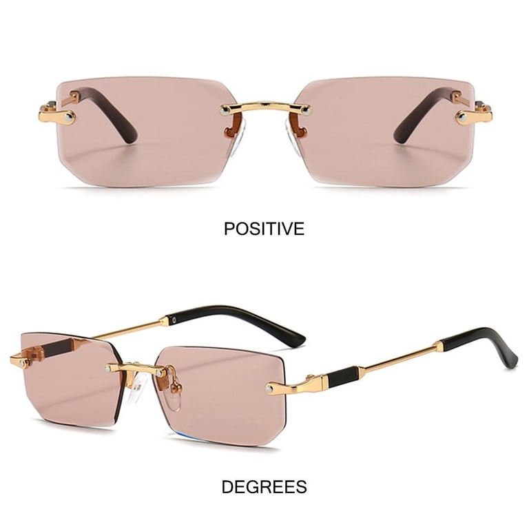 Vintage Trendy for Women & Men Y2K Rimless Rectangle  display picture 2