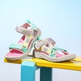 thumbnail image 5 of FINALGANG Boys Girls Kids Sporty Adventure Sandals With Multi Adjustable Webbing Straps Lightweight Cushioned Sole Shoes For Outdoor Play Summer Activities Pink 5.5-6 Years, 5 of 8