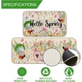 thumbnail image 4 of Spring Kitchen Rugs Spring Floral Flowers Kitchen Mat for Floor, Buffalo Plaid Check Kitchen Rugs and Mats Non Skid Washable Set of 2, Decorative Kitchen Decor 17x29 and 17x47 Inch, 4 of 6