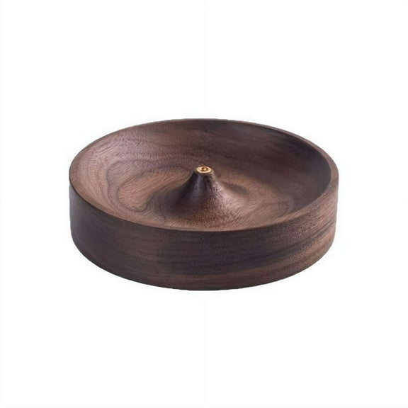 Wooden Round Incense Bowl, Incense Plate Holder, Ash Catcher for Home Décor, Home,Office,Club, Aromatherapy