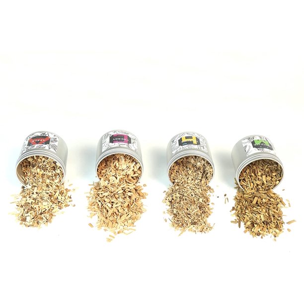 TMKEFFC Smoking Gun Wood Chips Set of 4, Natural Wood Shaving for Cocktail Food Smoker, 4 Oz