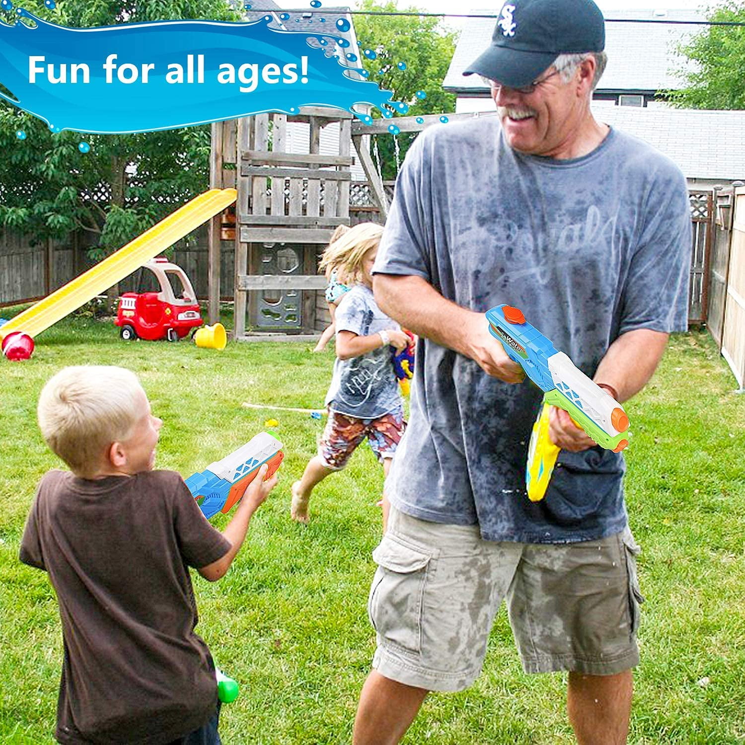 TOY Life Water Guns for Kids - 520cc Squirt Guns, 2 Pack Super Soaker Water Gun, Water Blaster Leakproof Pool Water Guns Squirt Guns for Kids, Toddlers, Adults, Summer Outdoor Toys for Kids