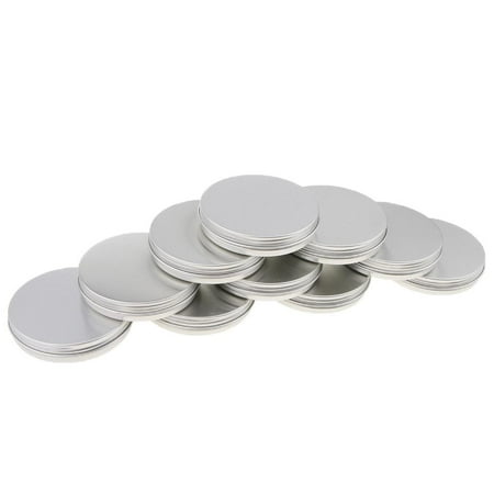 Round Tin Cans Pots Container Bottle Screw Lid - Pack of