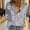 Grey, variant on Womens Henley V Neck Floral Print Long Sleeve Blouses Button Up Loose Fit Tunic Tops Pleated Dressy Casual Work Office Shirts Soft Stretchy Flowy Hem Spring Summer FallYellow