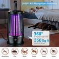thumbnail image 2 of Electronic Bug Zapper Outdoor,Rechargeable Mosquito Zapper Fly Zapper Insect Killer LED Light  2 in 1 Trap Pest Control Lamp Fly Zapper Indoor for Home, Patio, 2 of 12
