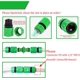 thumbnail image 5 of Juego de 10 conectores rápidos para manguera de jardín (6 conectores rápidos para manguera de 1/2", 2 conectores dobles, 2 conectores de punta para grifo) Rojo Verde, 5 of 5